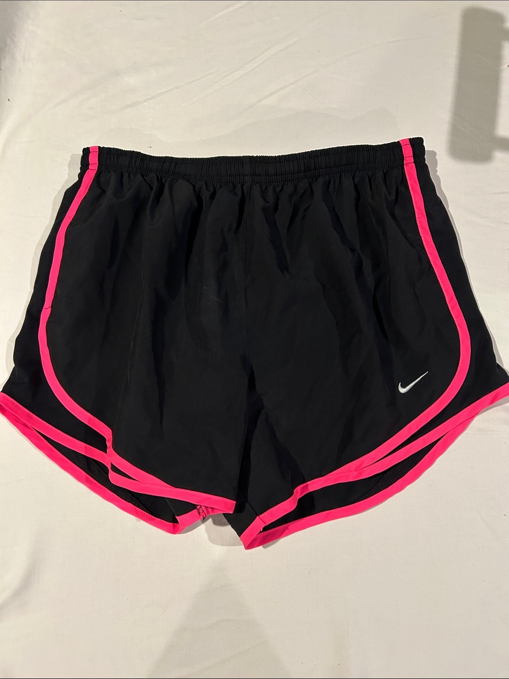 Nike Black Athletic Shorts with Hot Pink Trim